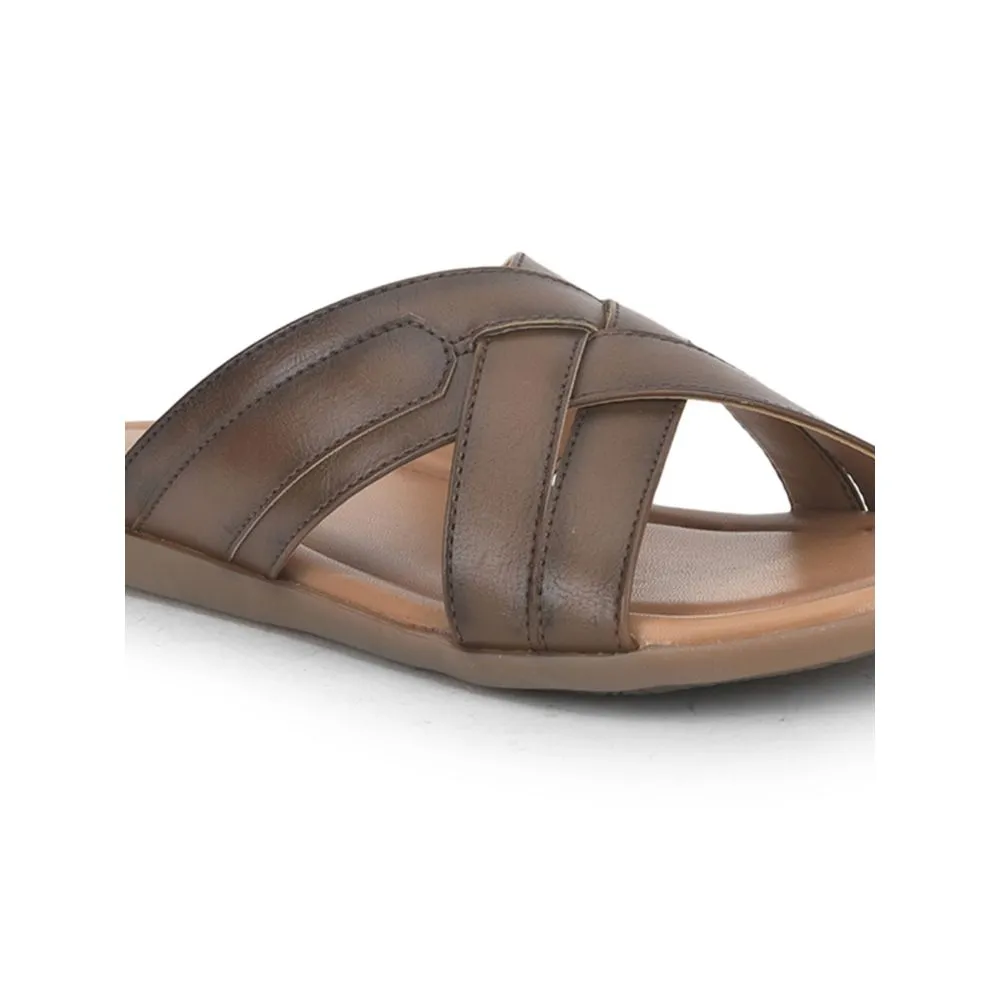 Coolers Casual Slippers For Men (Tan) SUBWAY-1E By Liberty