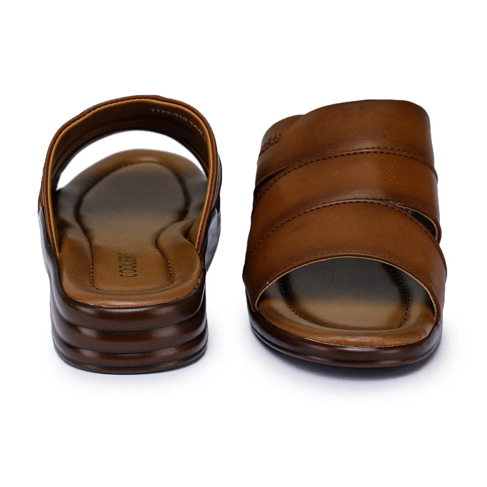 Coolers Casual (Tan) Slippers For Men 7123-310 By Liberty