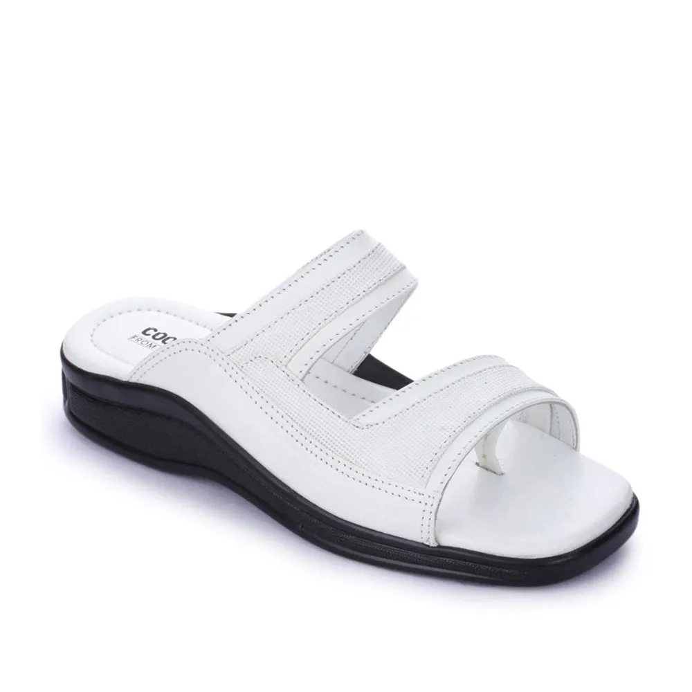 Coolers Casual (White) Slippers For Men 2050-01 By Liberty