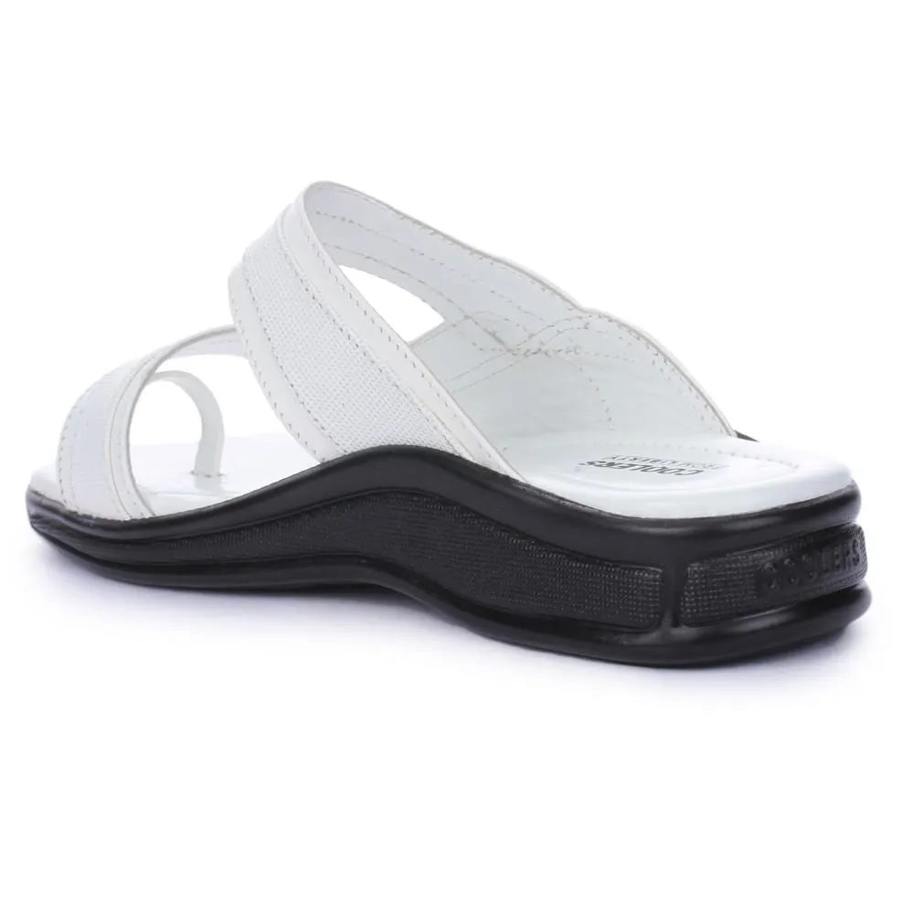 Coolers Casual (White) Slippers For Men 2050-01 By Liberty