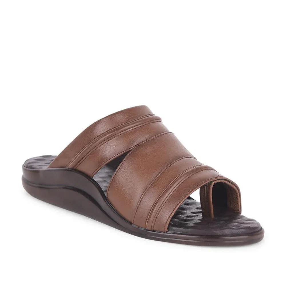 Coolers Tan Casual Slippers For Men 7193-901 By Liberty