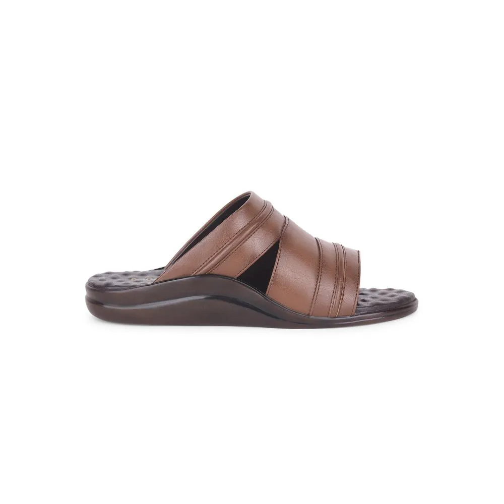 Coolers Tan Casual Slippers For Men 7193-901 By Liberty