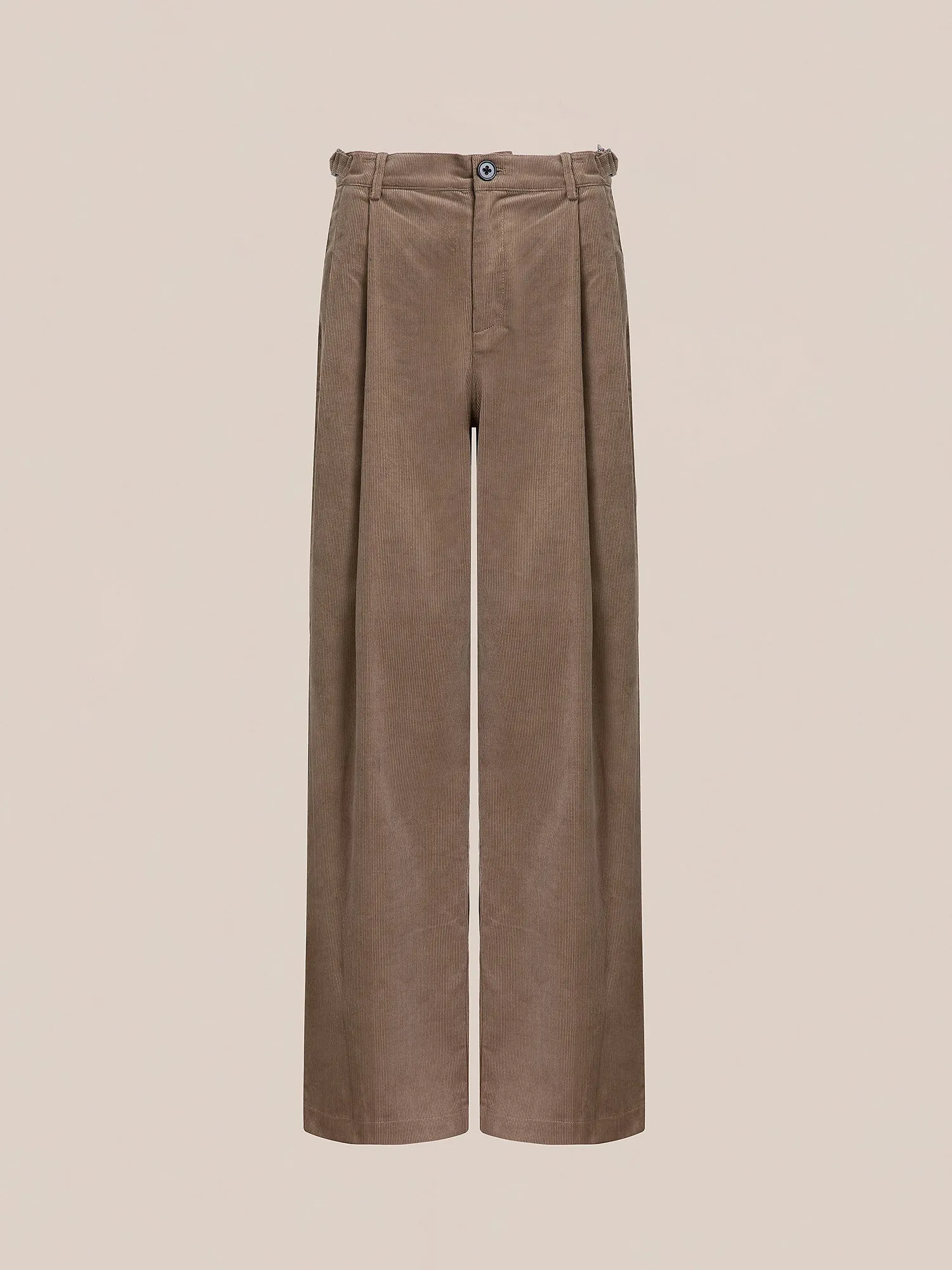 Corduroy Pleated Trousers