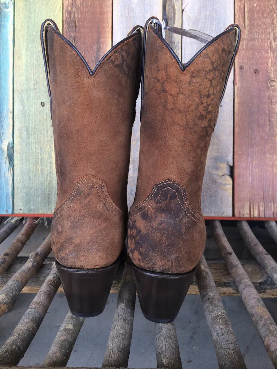 Corral  Cheetah mid calf distressed boot- A2867 (PM)