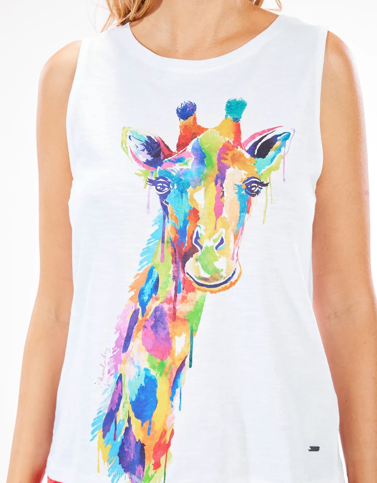 Cotton Tank Top - Lopard