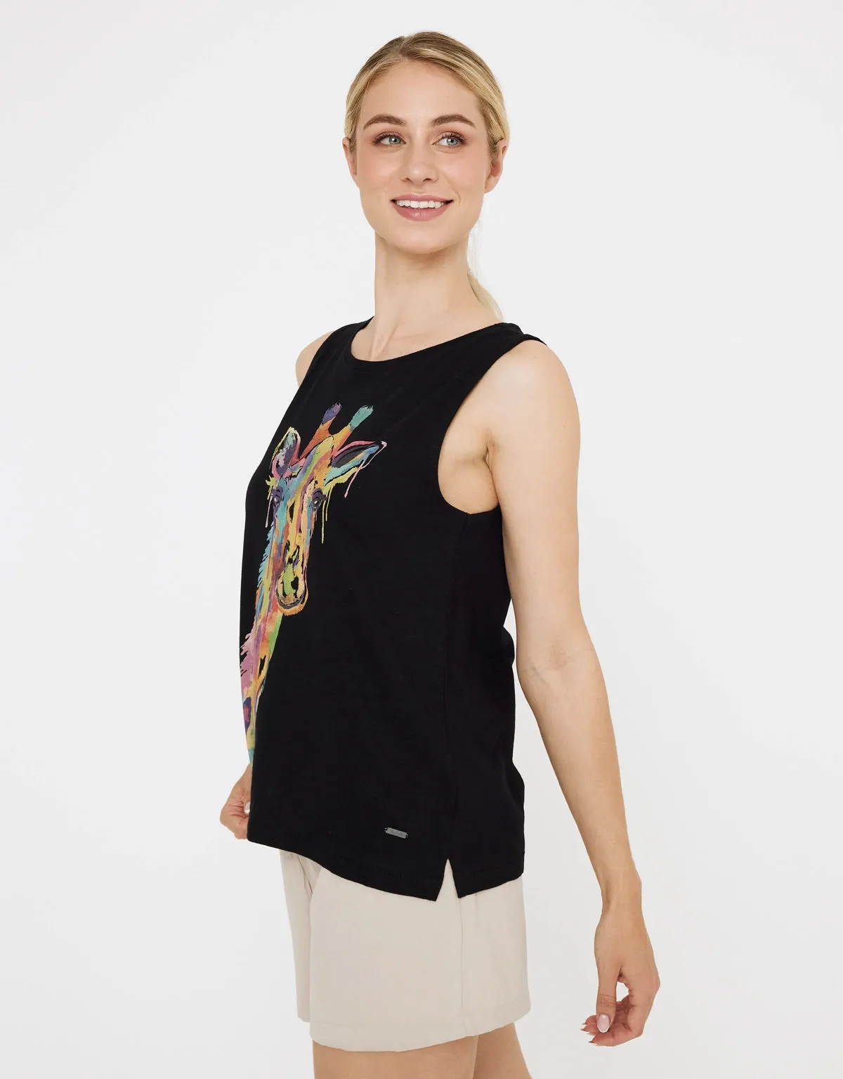 Cotton Tank Top - Lopard