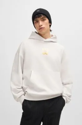 Cotton-terry oversize-fit hoodie with stacked logo