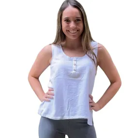 Cotton Wardrobe Essential Sleeveless Top Made in USA