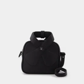 Courreges  Leather Loop Bag in black leather