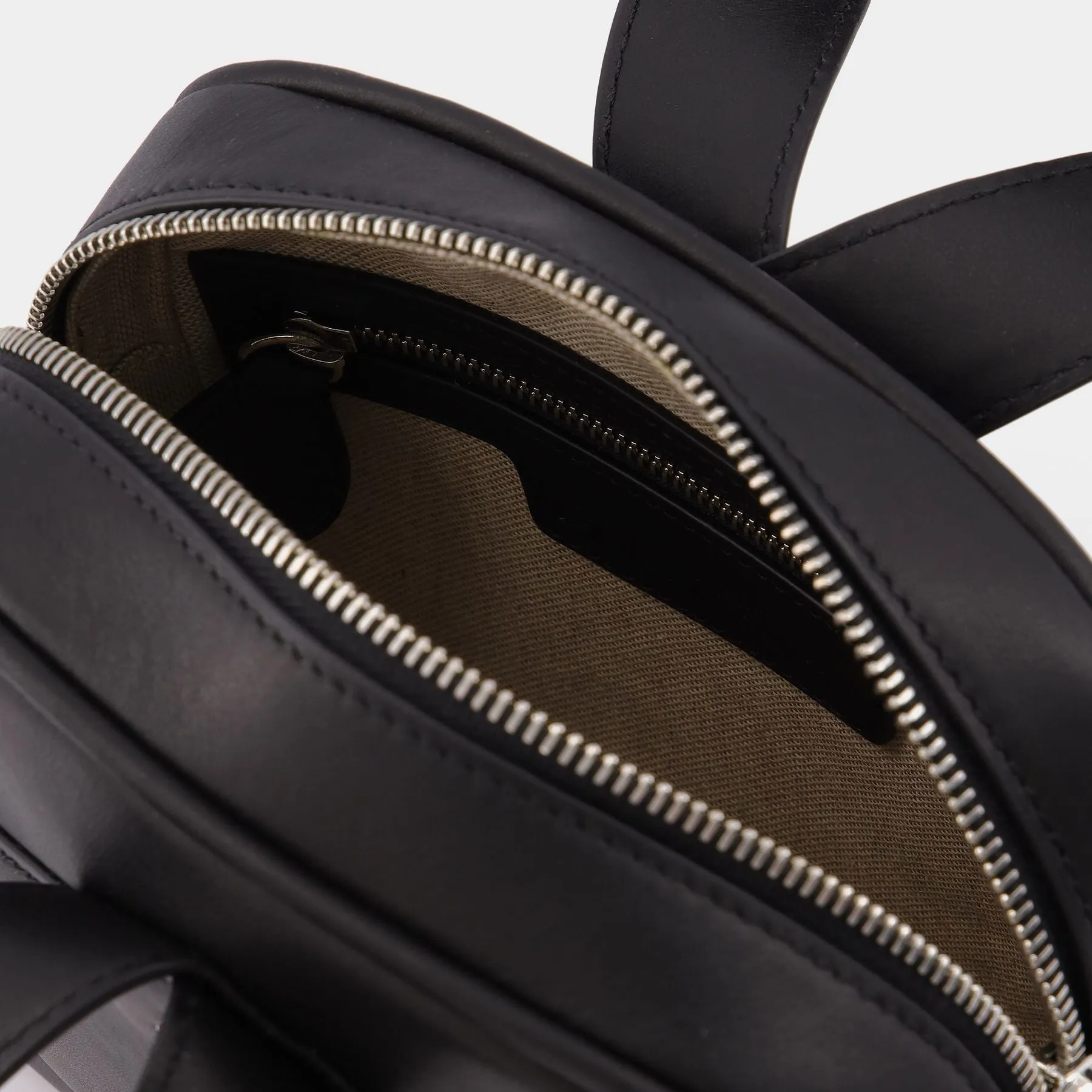 Courreges  Leather Loop Bag in black leather