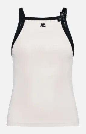    COURRÈGES   Buckle Contrast Tank Top