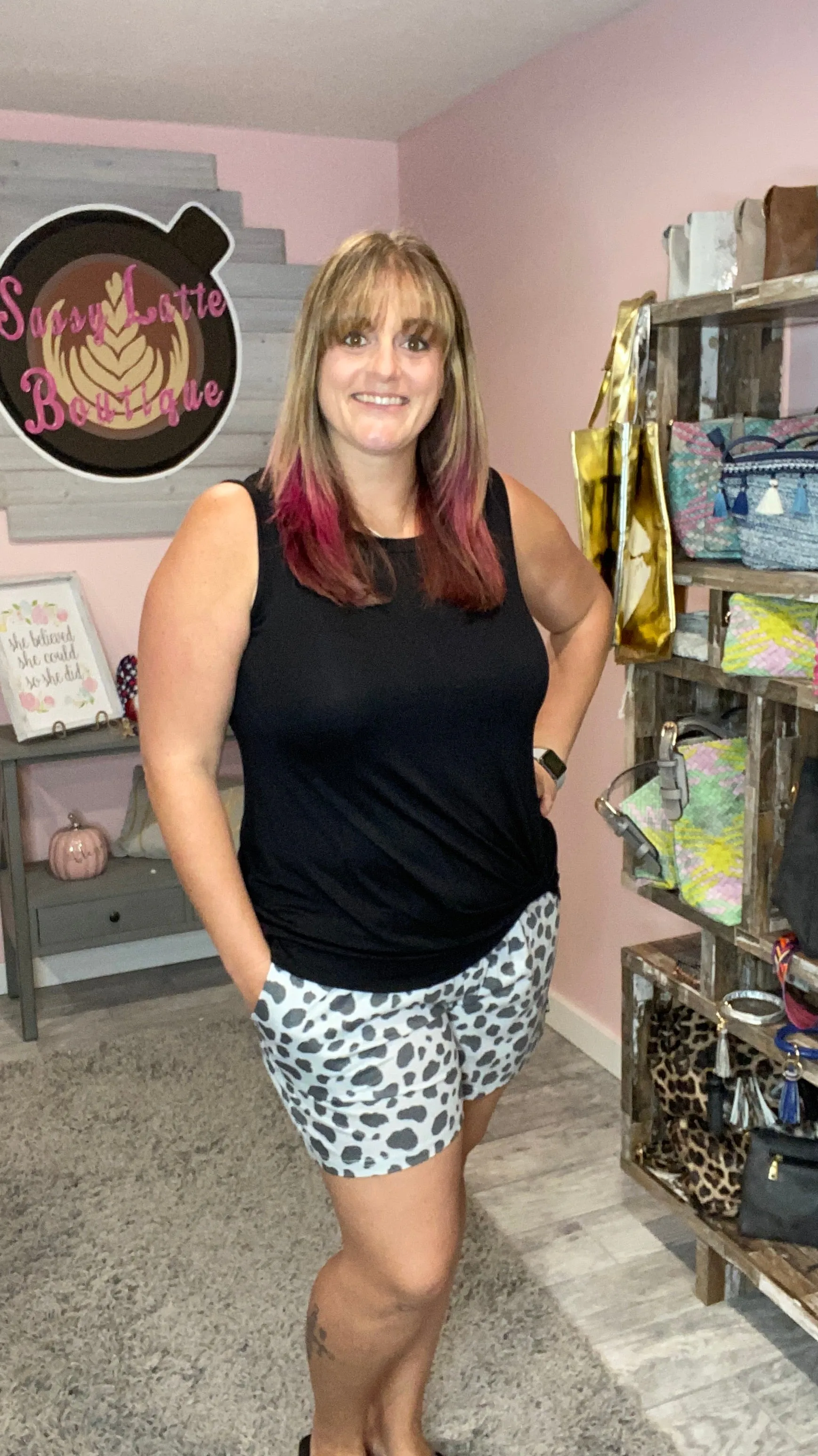Cow Print Shorts