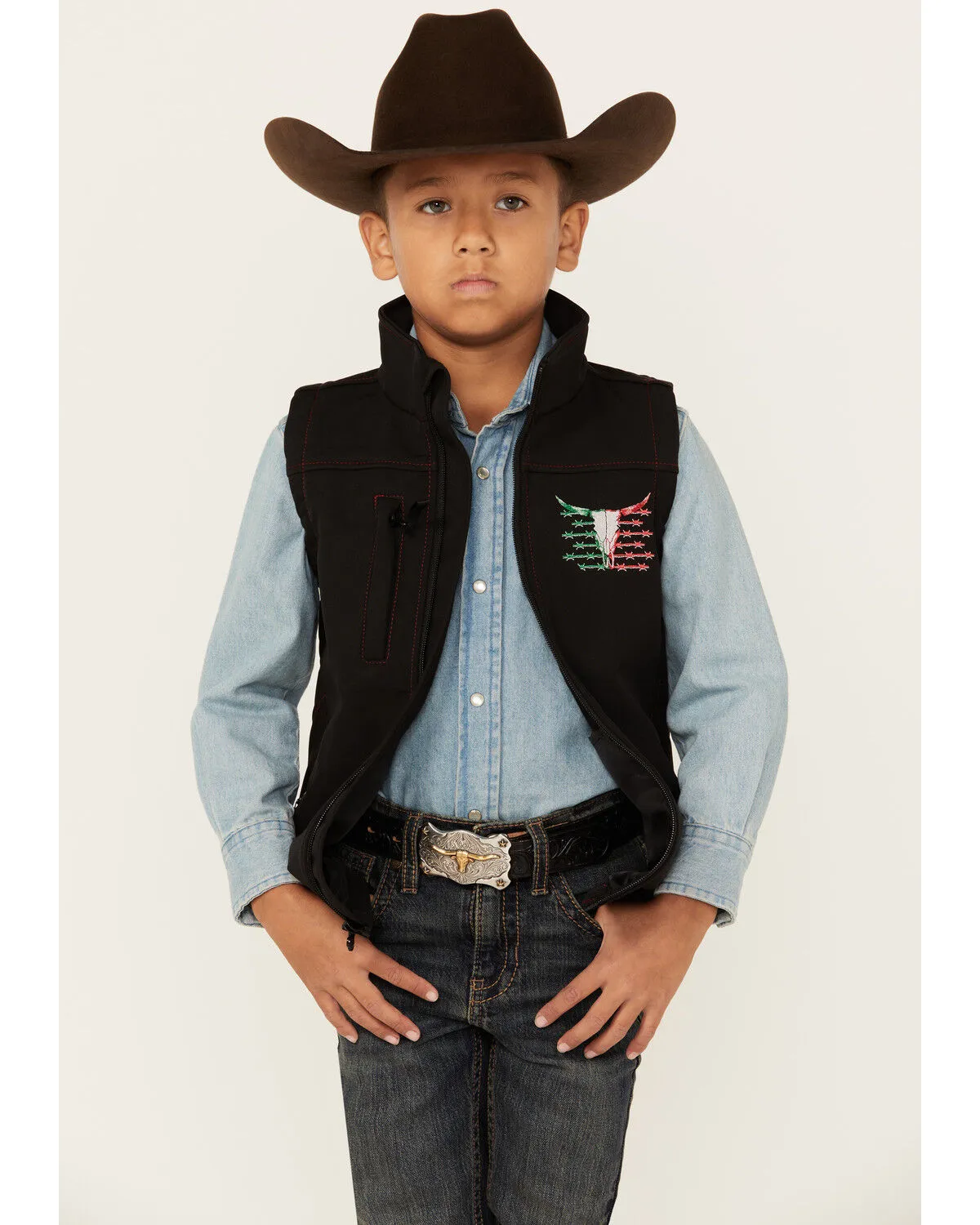 Cowboy Hardware Boys' Viva Skull Vest