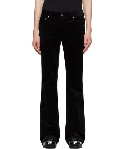 COÛT DE LA LIBERTÉ Black Jimmy Stretch Cord Flare Trousers