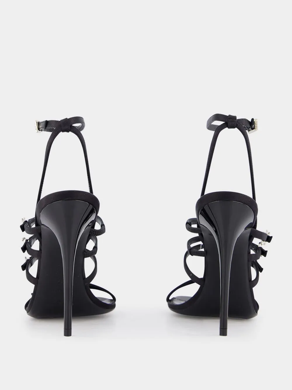 Crepe Satin And Rhinestones Jerry Sandals