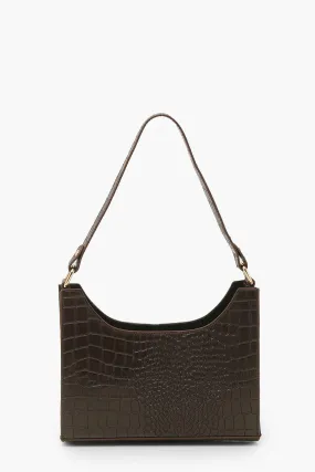 Croc Structured Shoulder Bag