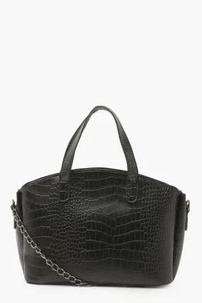 Croc Top Handle Day Bag