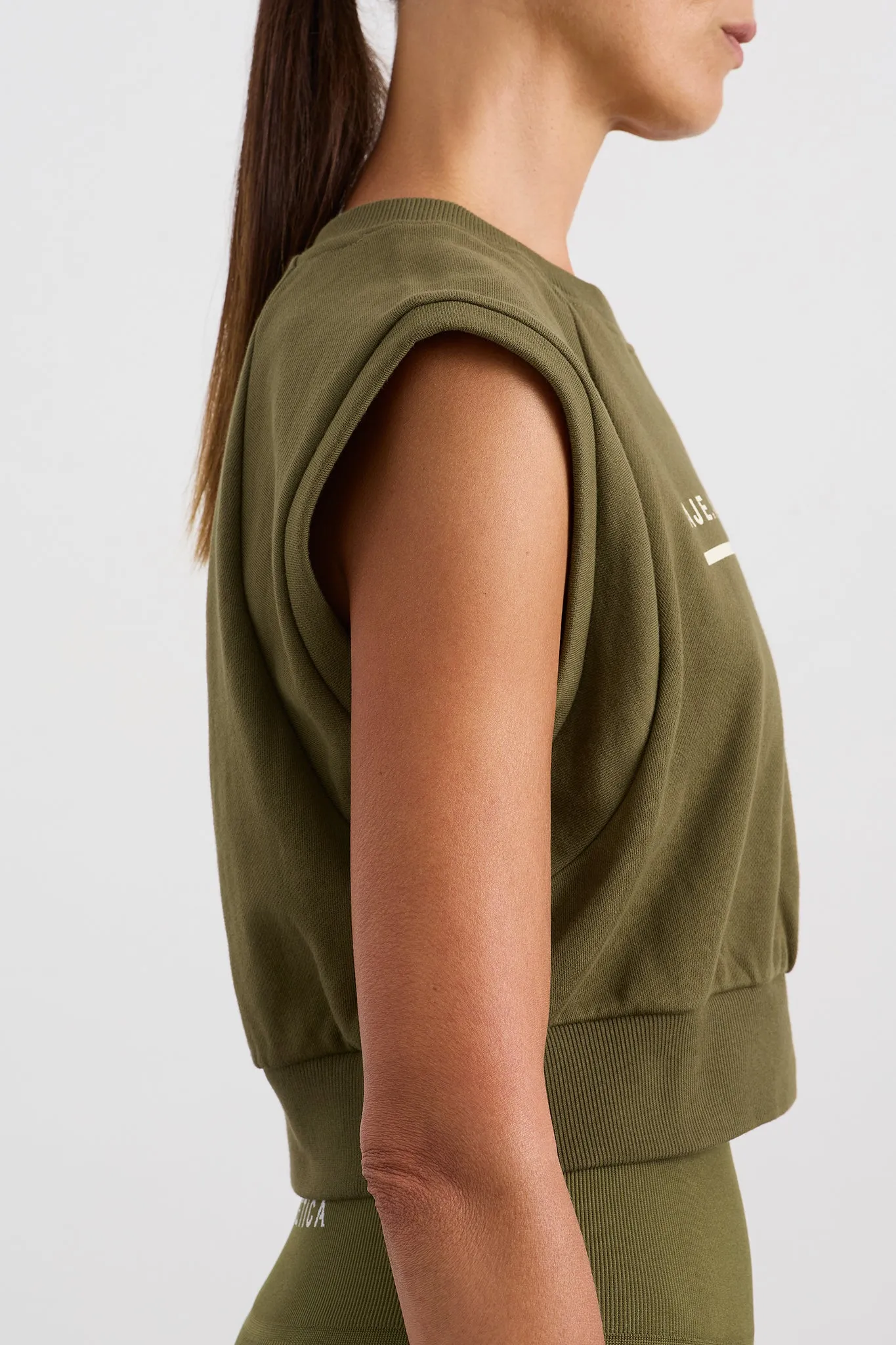 Cropped Sleeveless Terry Tank 146 -          