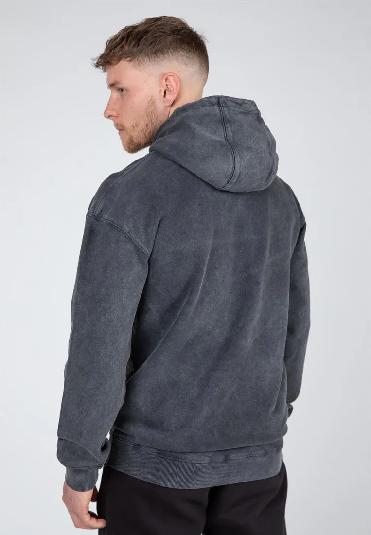 Crowley Men's Oversized Hoodie - Washed Gray - L Gorilla Wear