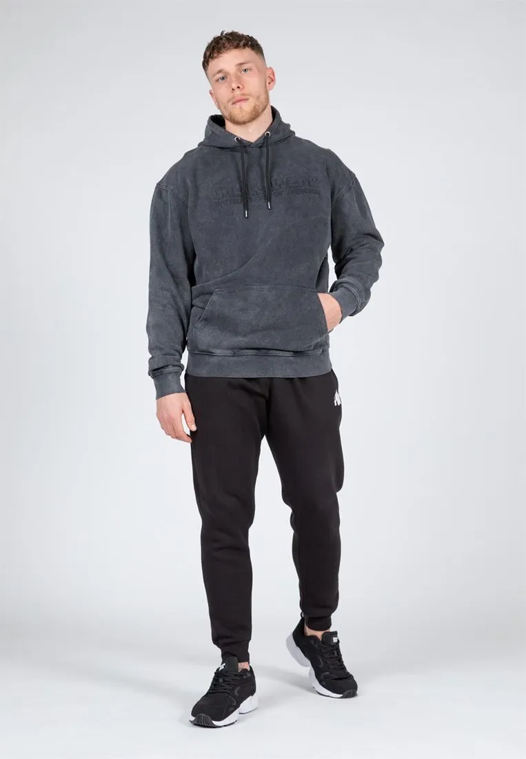 Crowley Men's Oversized Hoodie - Washed Gray - S Gorilla Wear