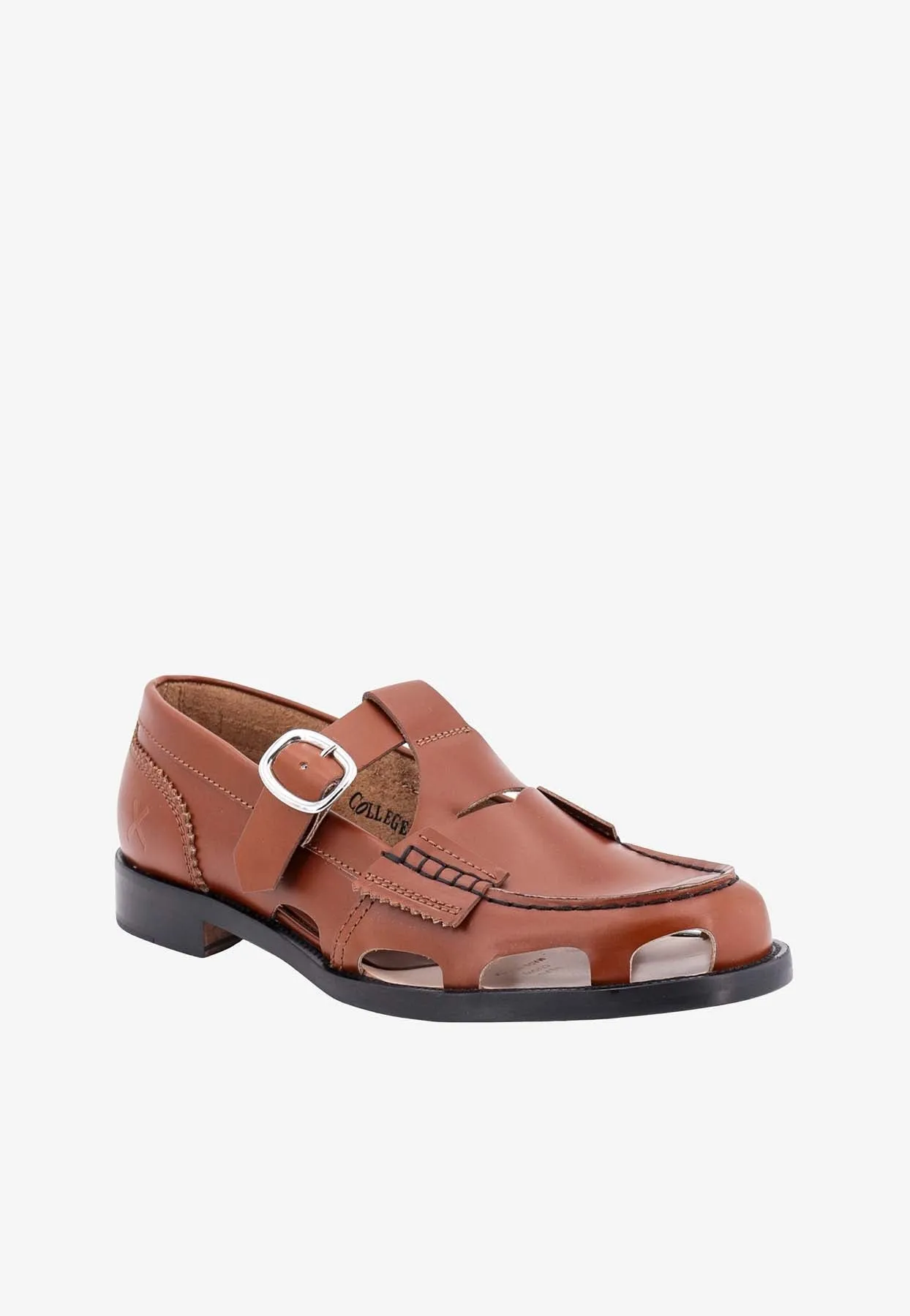 Cut-Out Leather Loafers