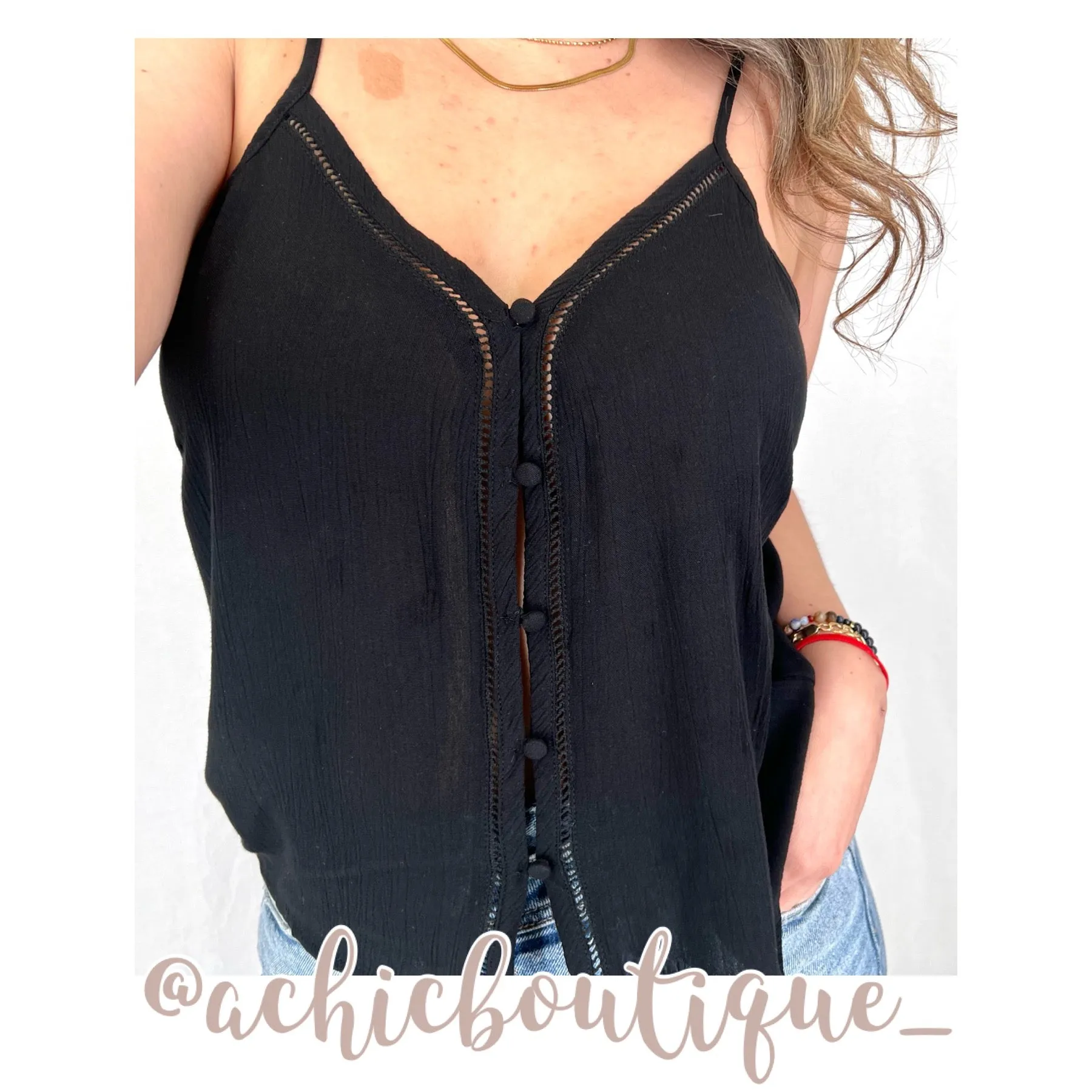 Dannie Tank Top- Black