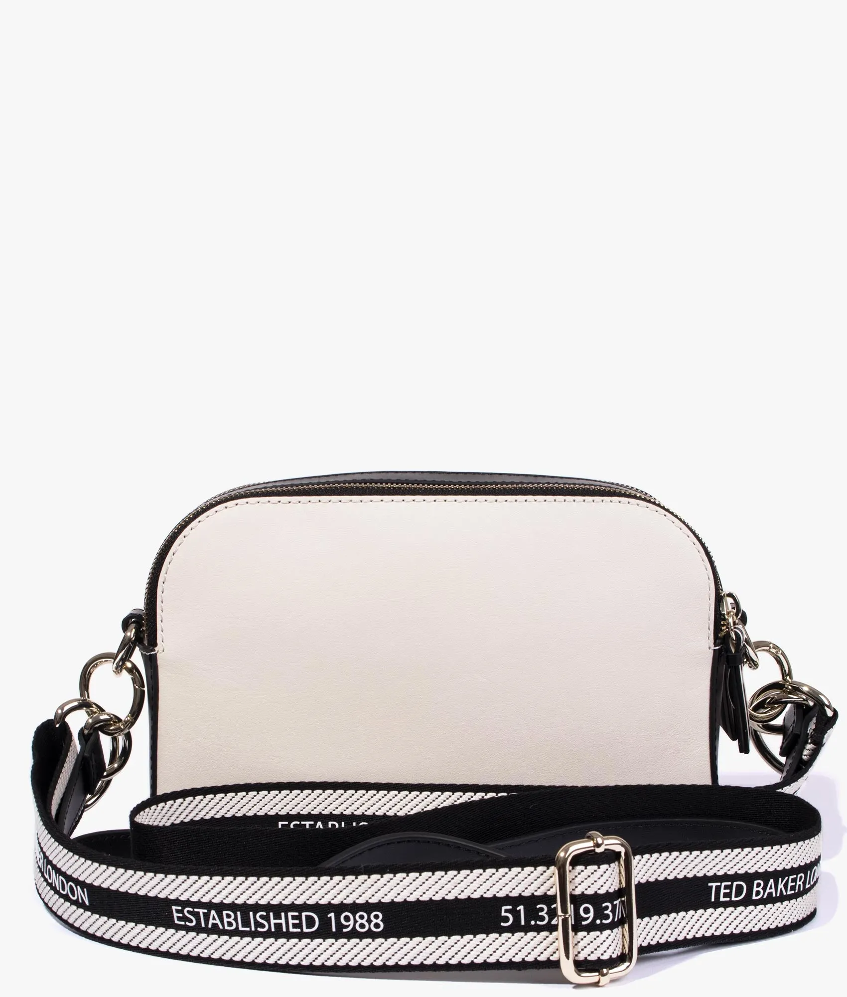 Darcelo branded webbing camera bag in white