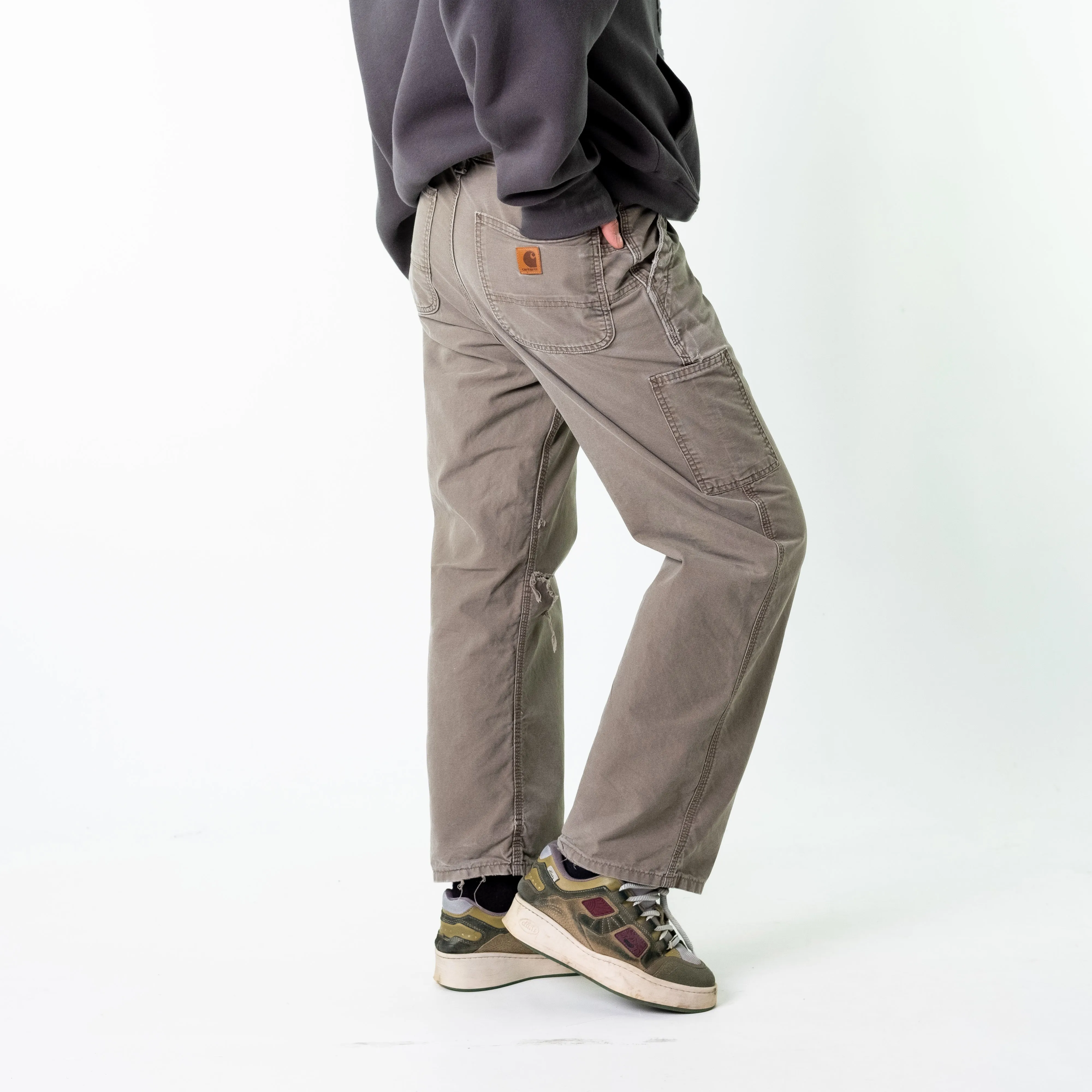 Dark Grey 90s Carhartt  Cargo Skater Trousers Pants Jeans (34x30)