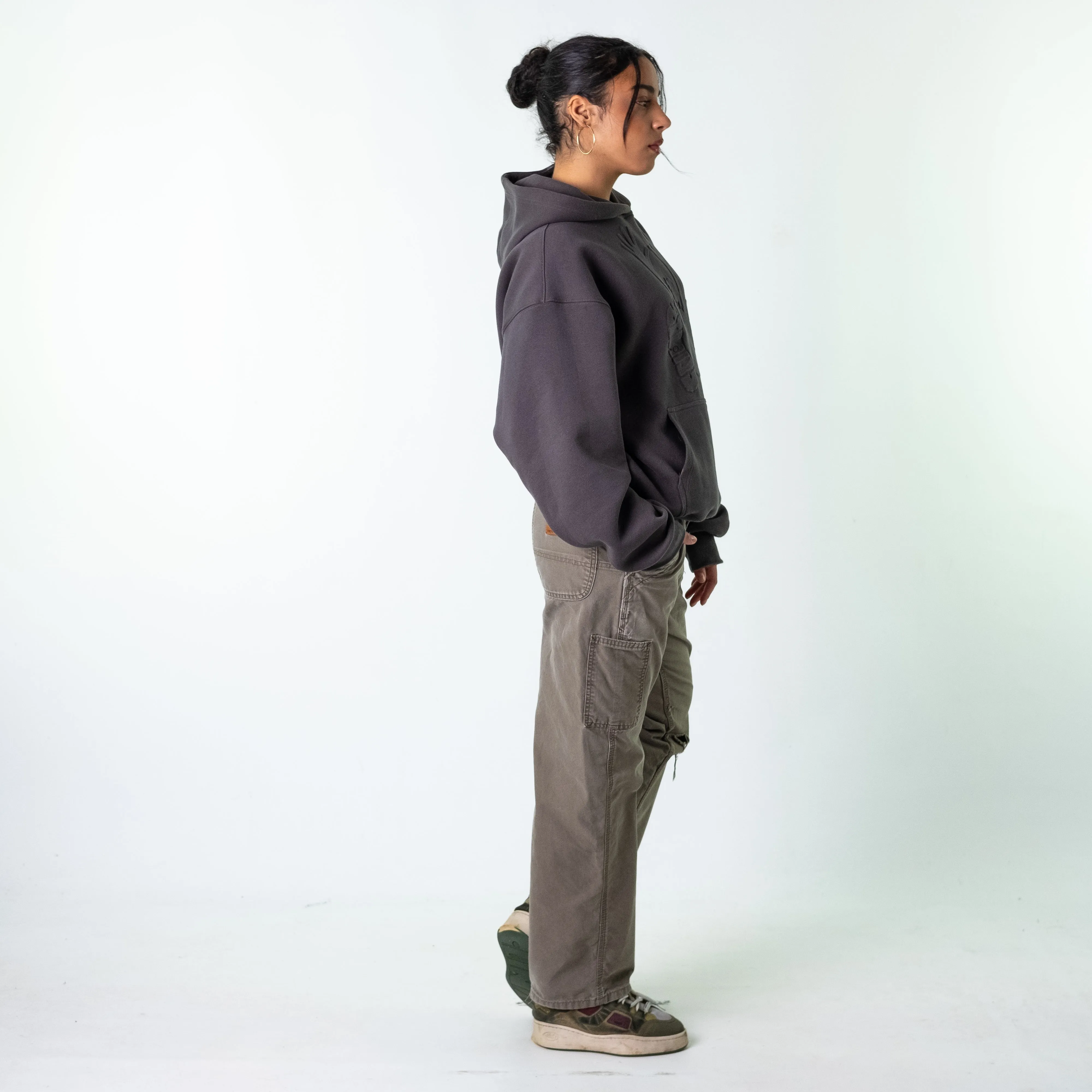 Dark Grey 90s Carhartt  Cargo Skater Trousers Pants Jeans (34x30)