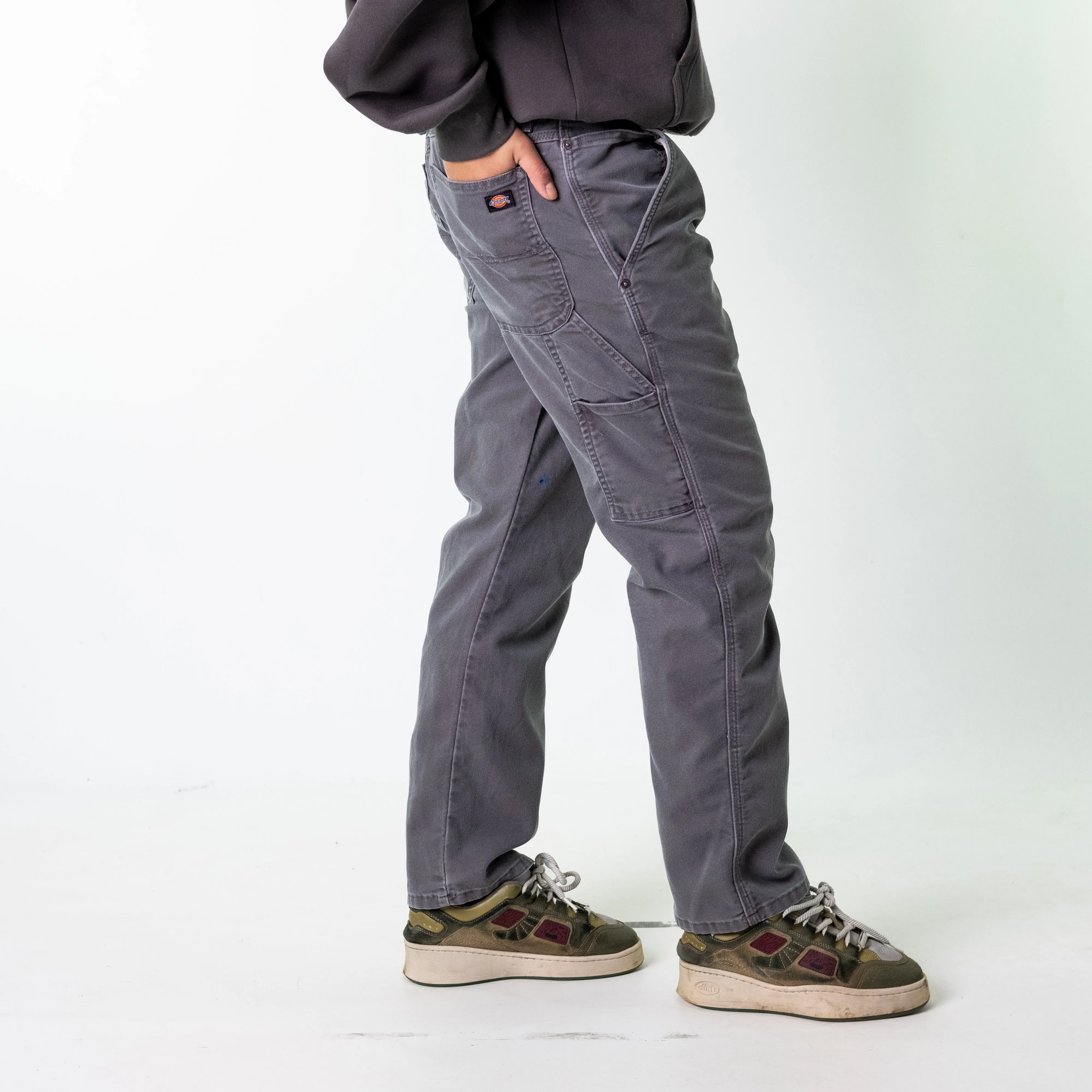 Dark Grey 90s Dickies  Cargo Skater Trousers Pants Jeans (34x30)