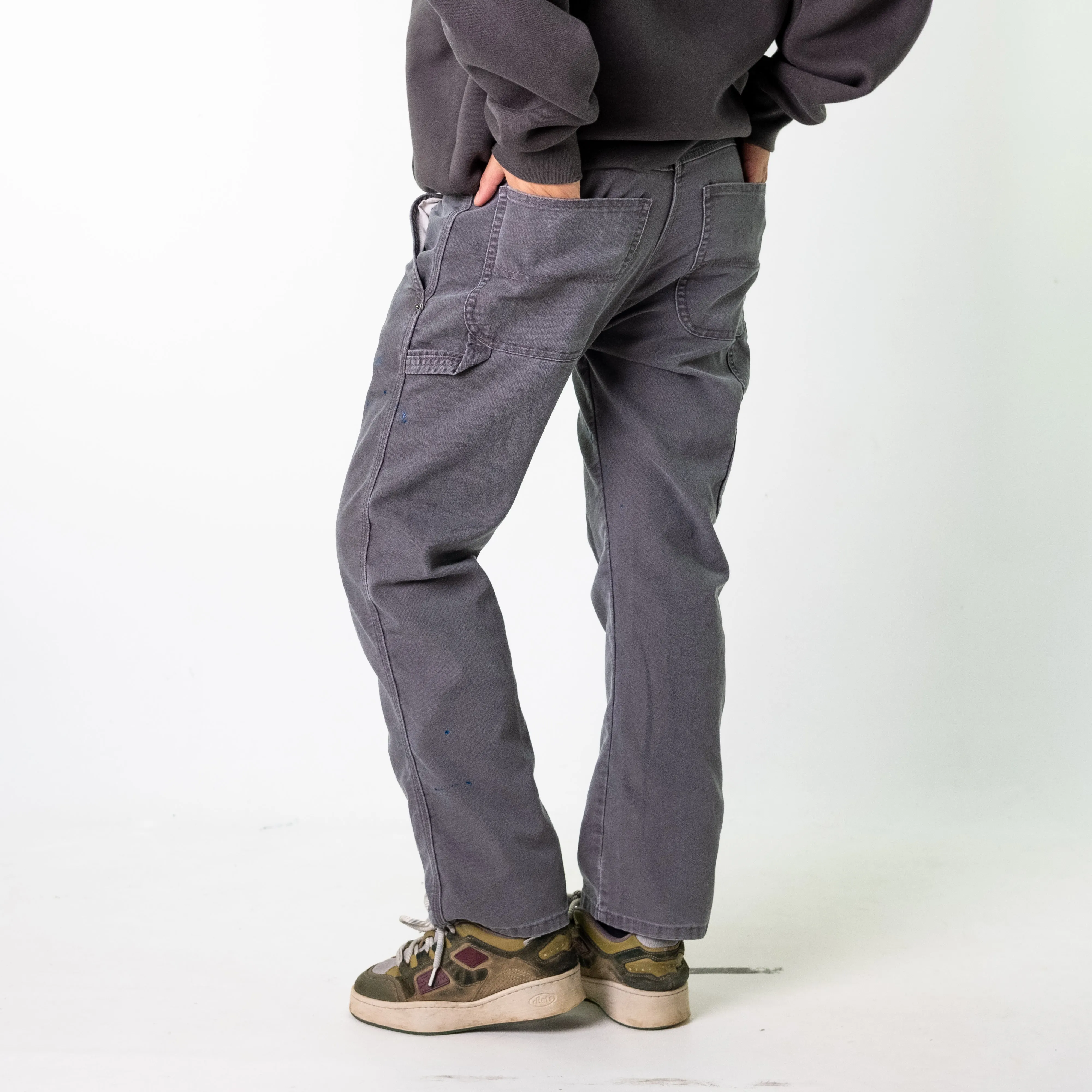 Dark Grey 90s Dickies  Cargo Skater Trousers Pants Jeans (34x30)