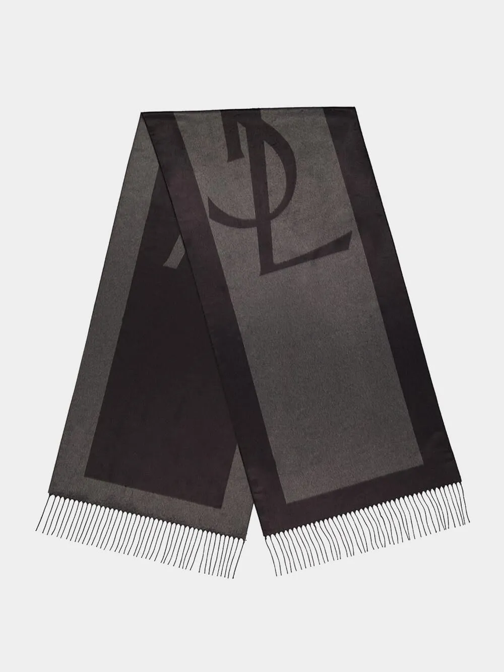 Dark Grey Cassandre Silk Scarf