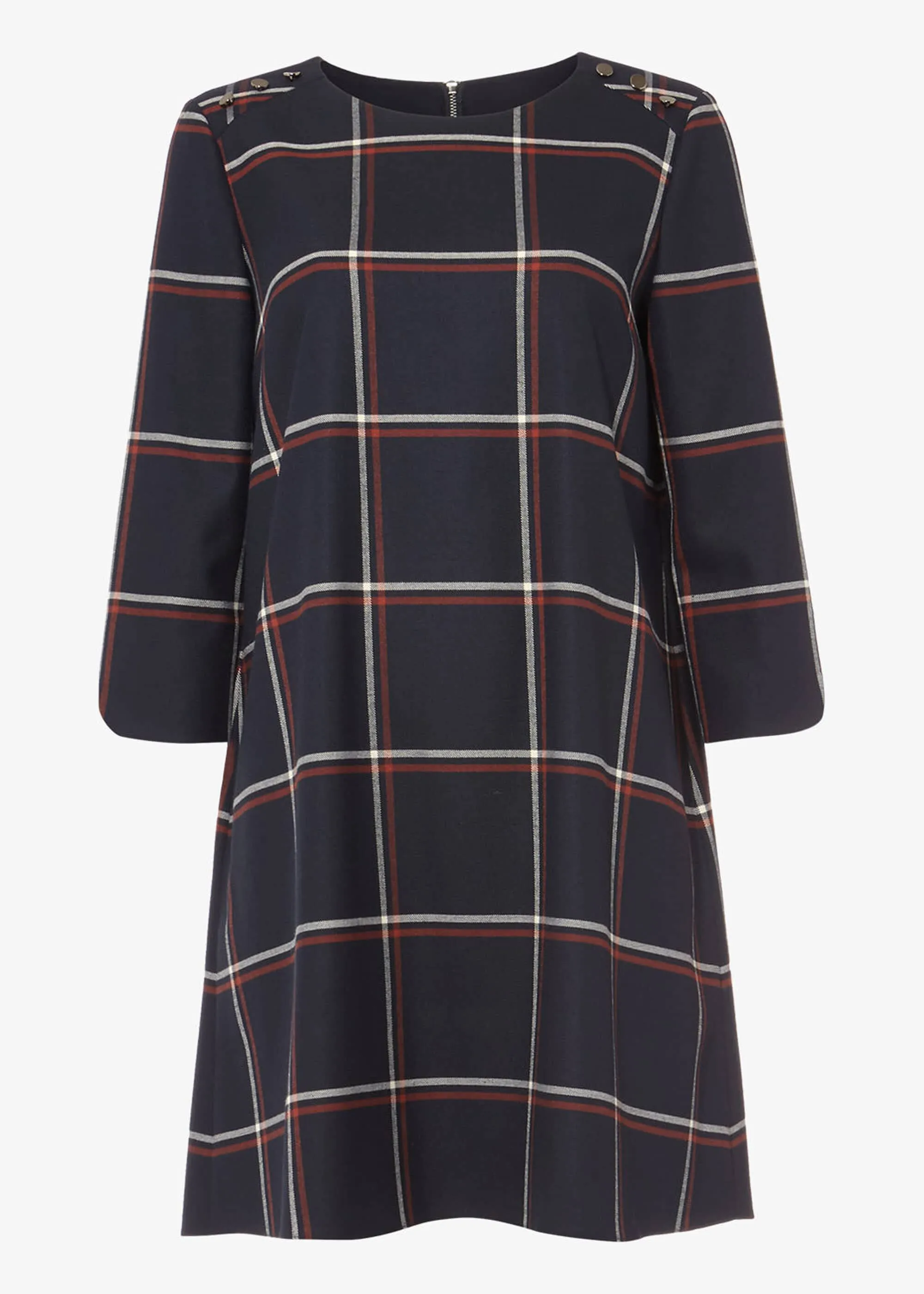 Daya Check Swing Tunic Dress