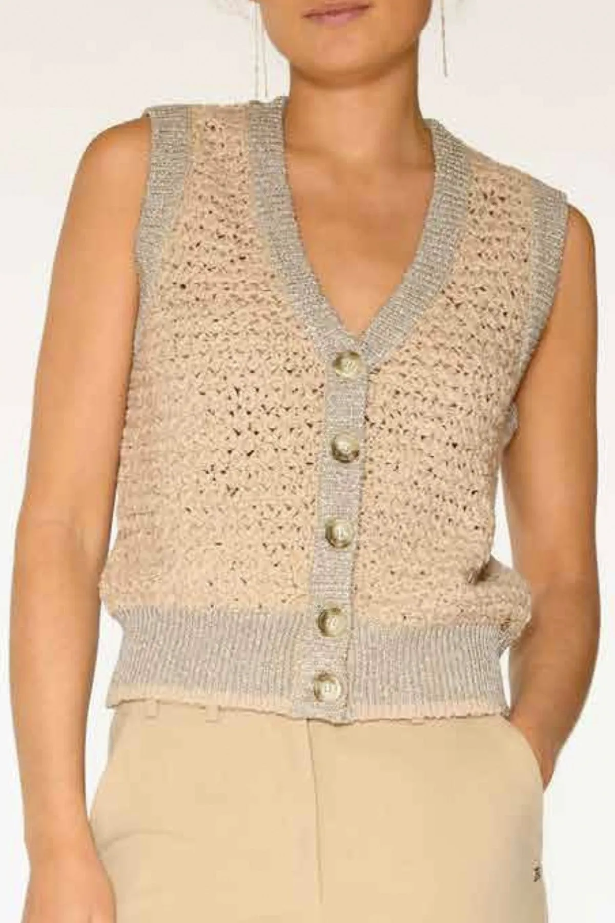 Demi knit vest | Super Neutral | Strik fra Gustav