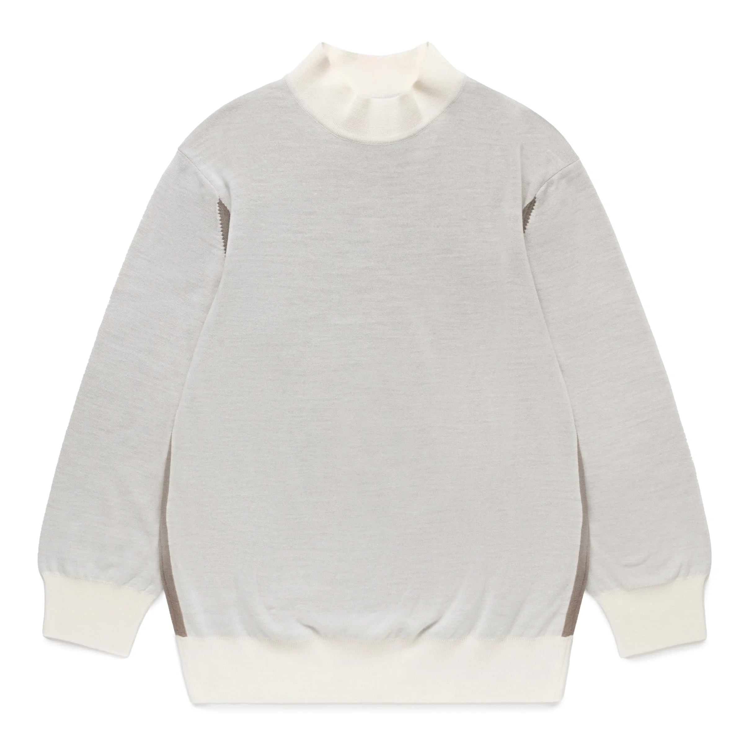 DF WOOL MOCKNECK PULLOVER PEARL-TAUPE BEIGE | Bodega