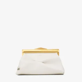 Diamond Frame Clutch/S Latte Leather Clutch Bag