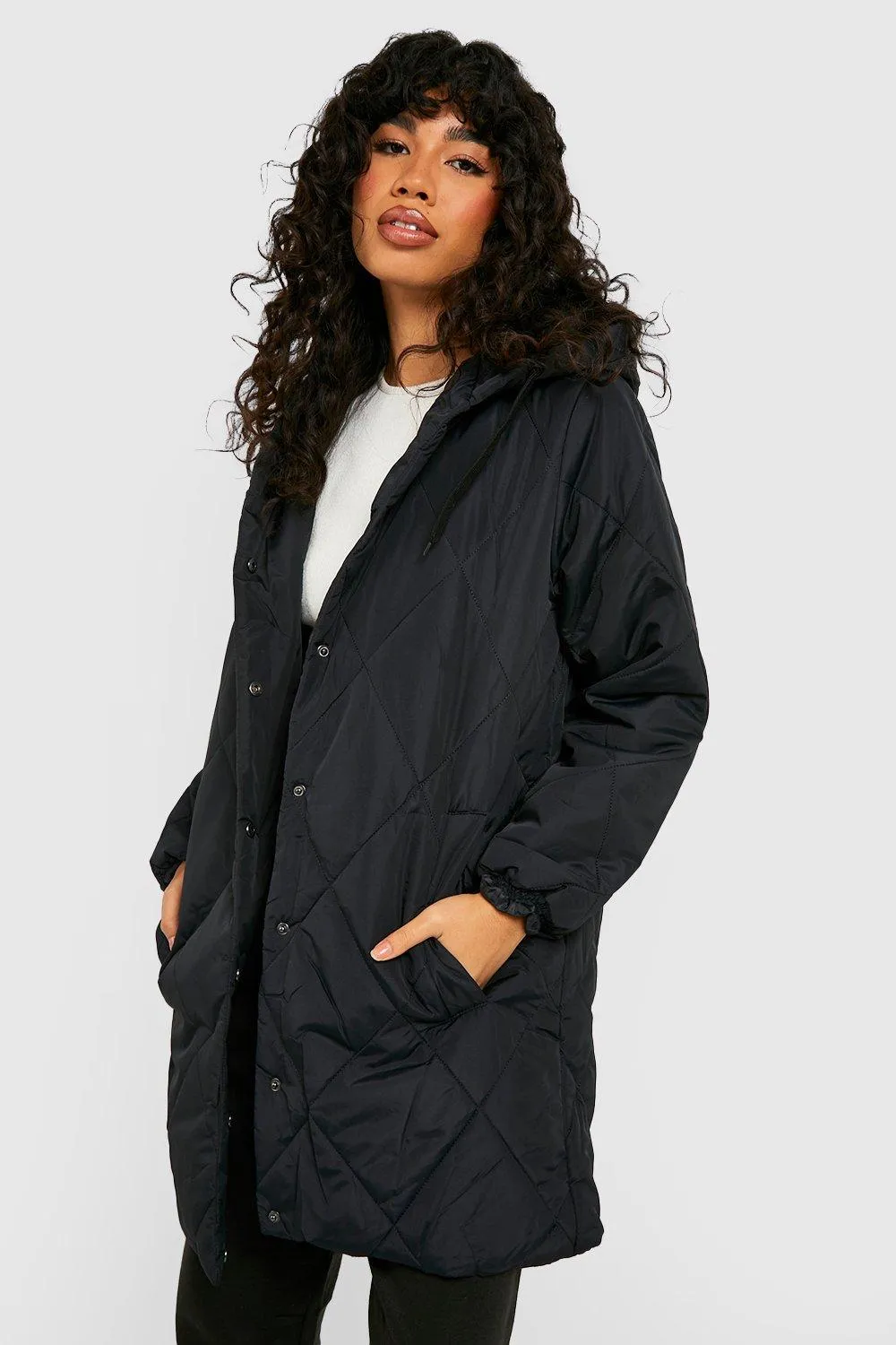 Diamond Quilt Puffer Jacket