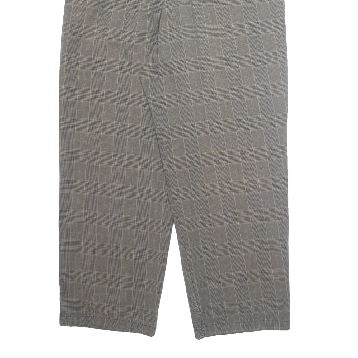 DICKIES Plaid Chino Mens Trousers Brown Regular Straight W33 L27