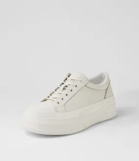 DJANGO & JULIETTE Agot White Leather Stitch Sneakers