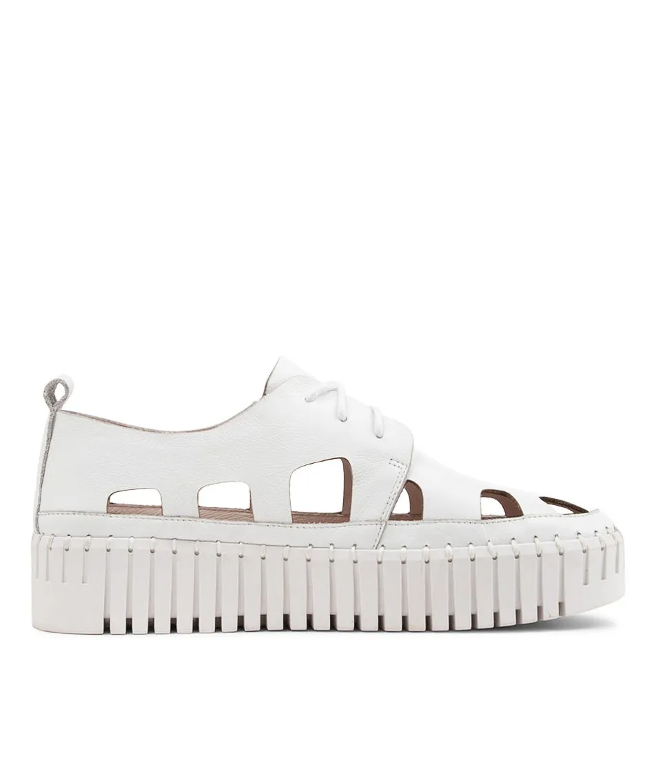DJANGO & JULIETTE Bahar White Leather Sneakers
