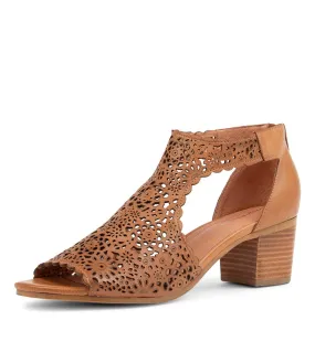 DJANGO & JULIETTE Bames Lrg Dark Tan Leather Sandals