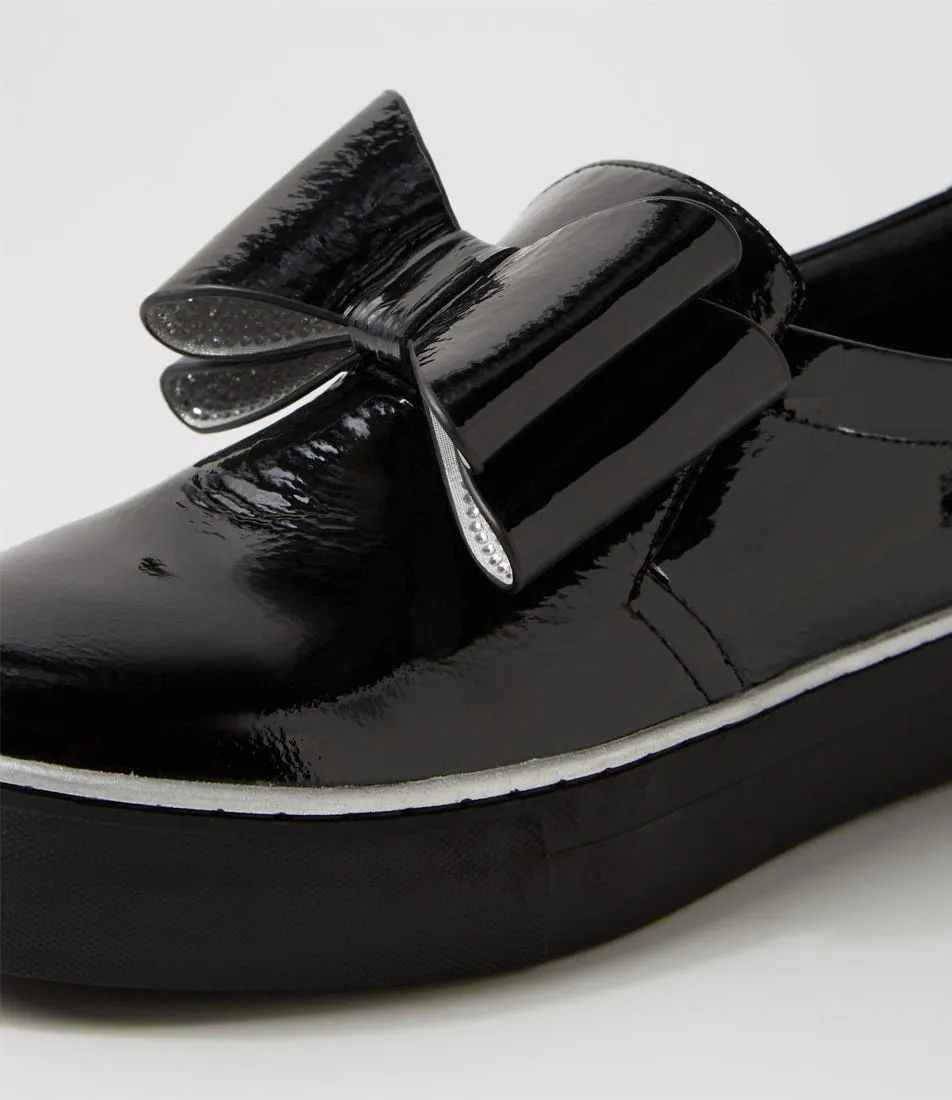 DJANGO & JULIETTE Fiji Black Patent Leather Sneakers