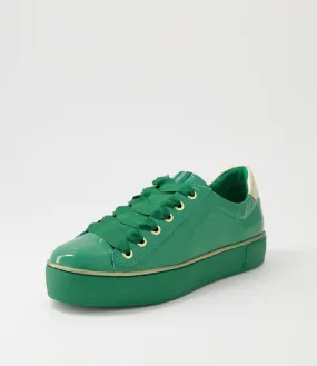 DJANGO & JULIETTE Finni Dark Emerald Patent Multi Sneakers