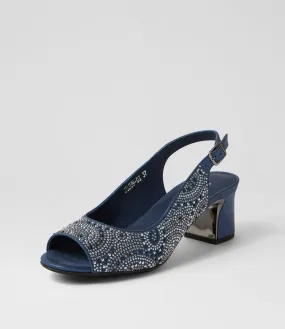 DJANGO & JULIETTE Jujun Navy Shimmer Mix Sandals