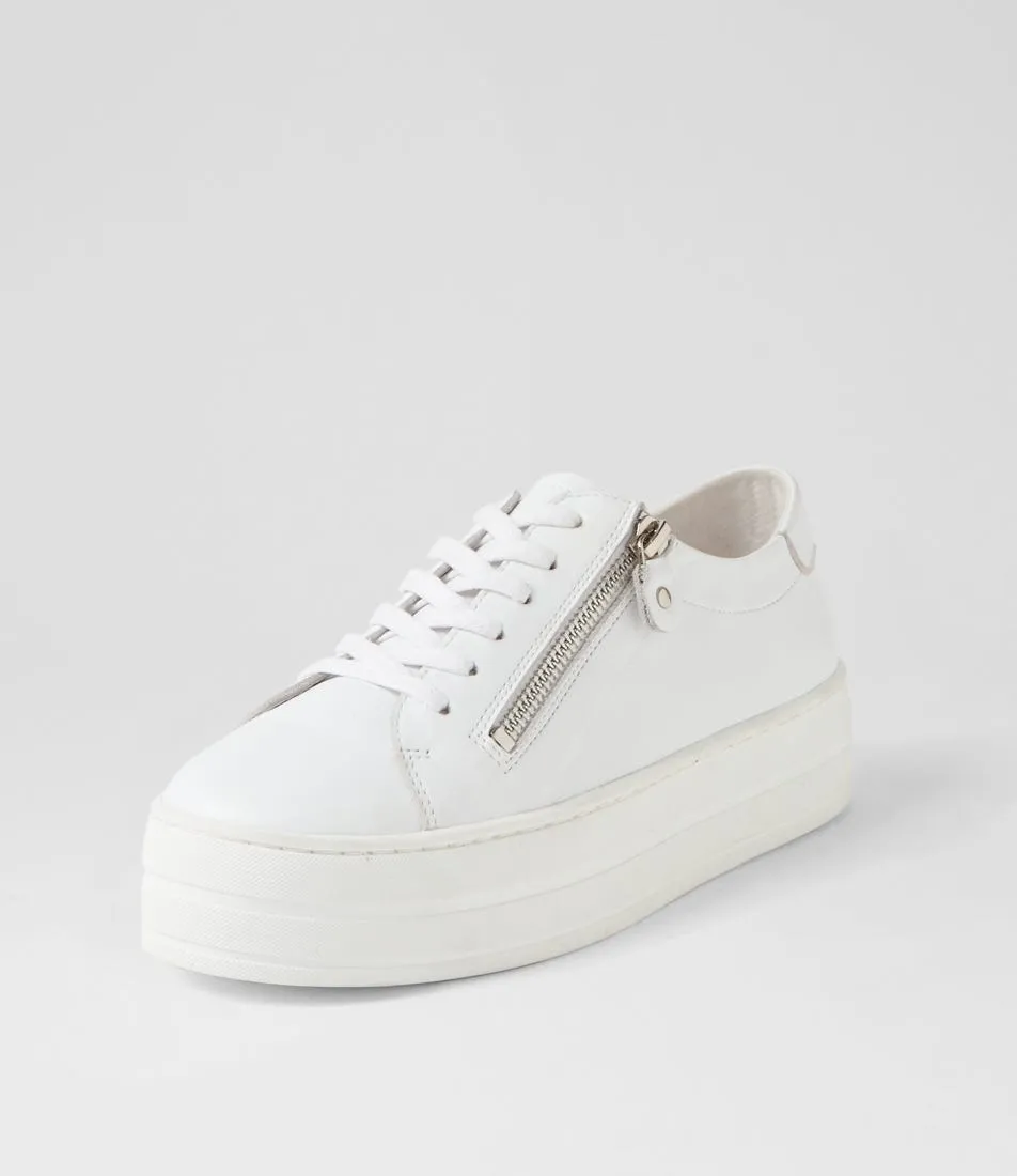 DJANGO & JULIETTE Shions White Leather Sneakers