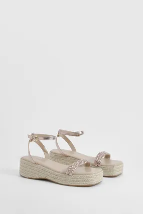 Double Plait Flatform Sandals