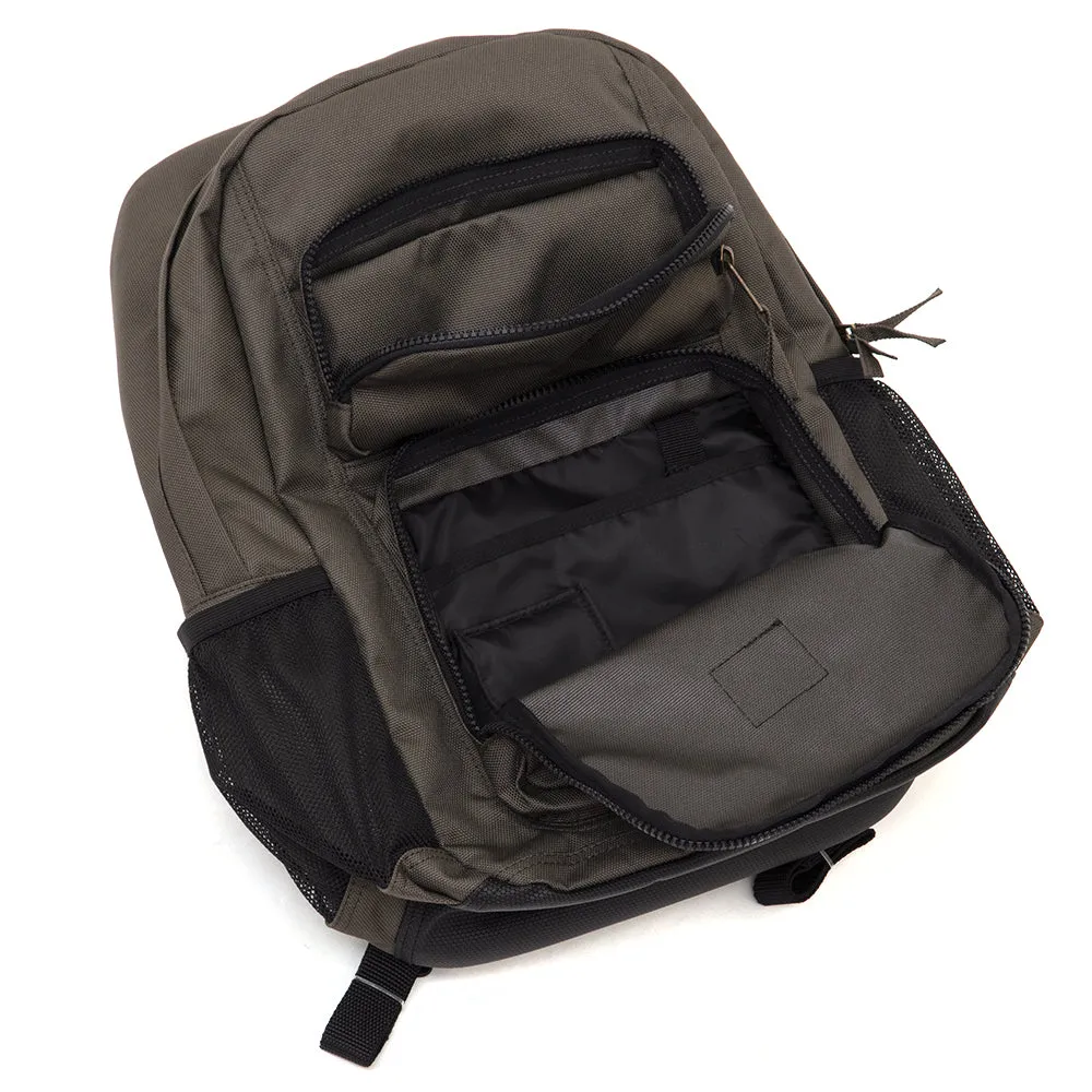 Double Pocket Backpack (Moss Green) (S)