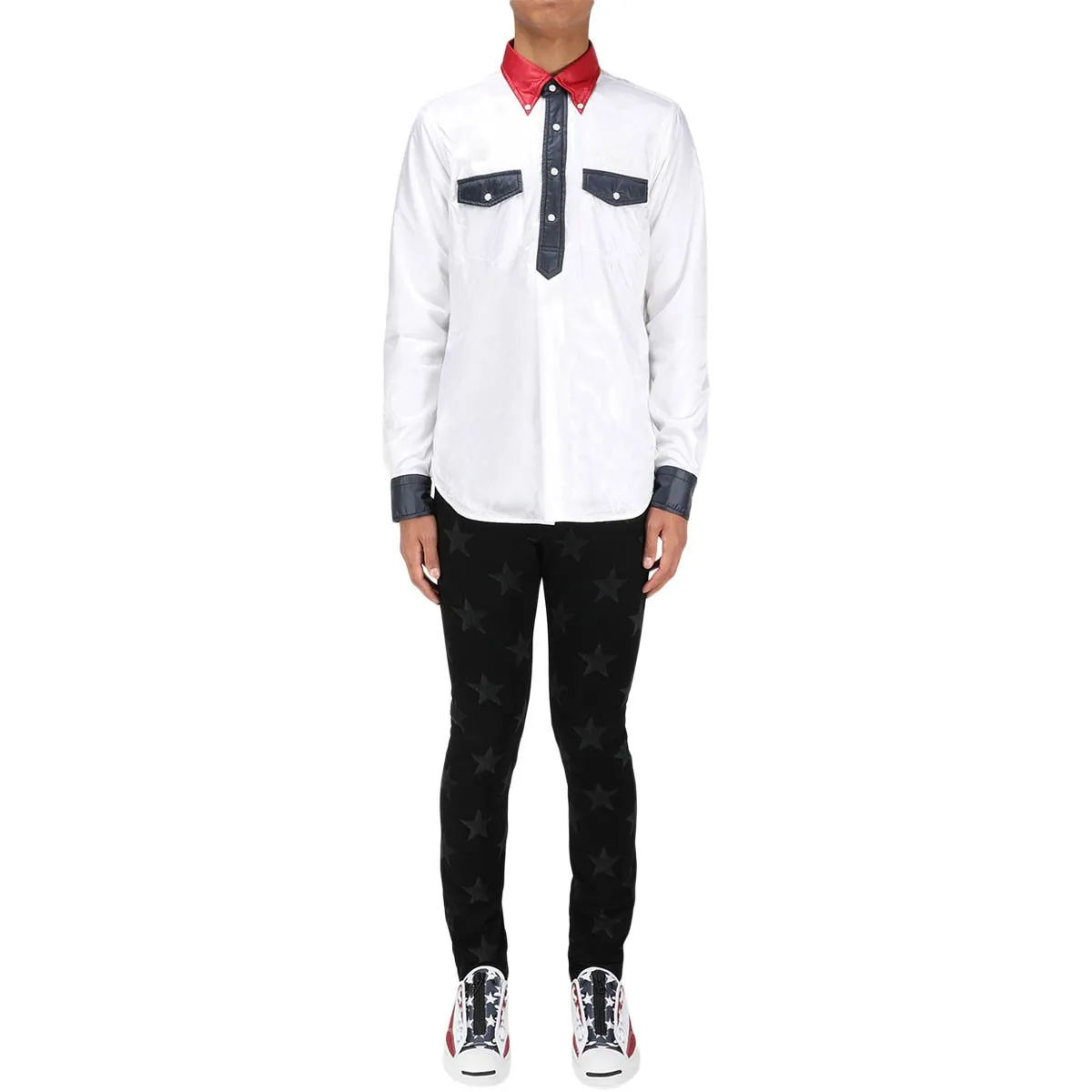 Double Pocket Pullover Nylon Shirt White | Bodega