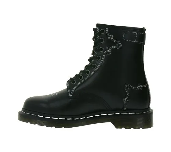 Dr. Martens 1460 GA bottes à lacets avec coutures contrastées bottes en cuir véritable de style western 31624001 le noir