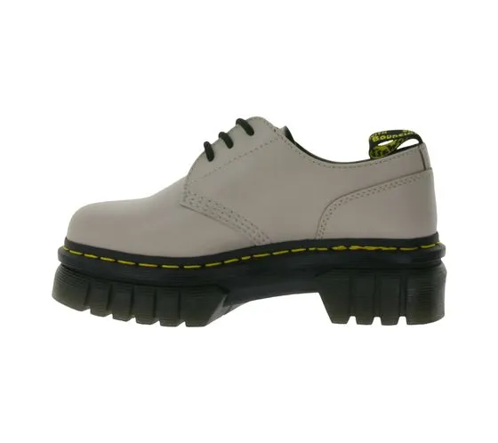 Dr. Martens Audrick Zapatos bajos de mujer de piel auténtica, medias zapatillas robustas 27147348 Taupe